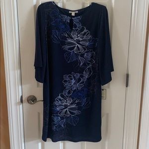 Dana Buchman Navy Blue Shift Dress